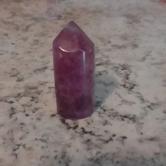 Watermelon Fluorite cylinder point mini - Picture 2 of 3